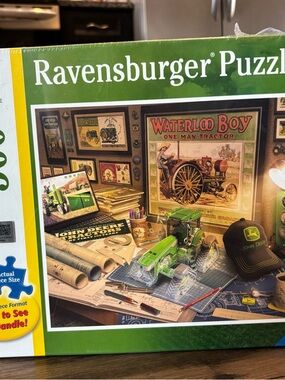 Ravensburger Green John Deere Tractor Puzzle Box Art